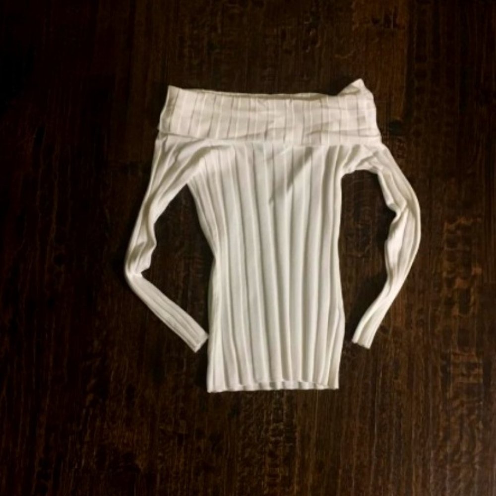 White Off-the-Shoulder Sweater
